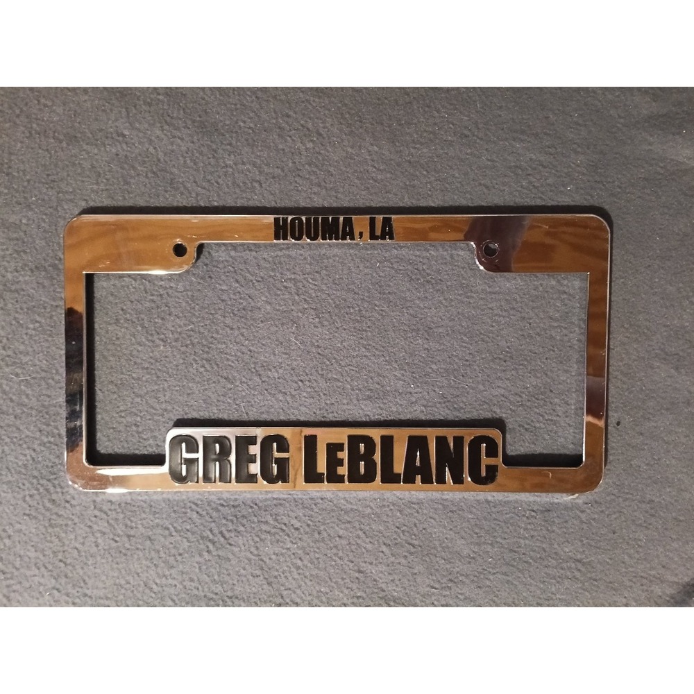 HOUMA, LA License Plate Frame GREG LEBLANC